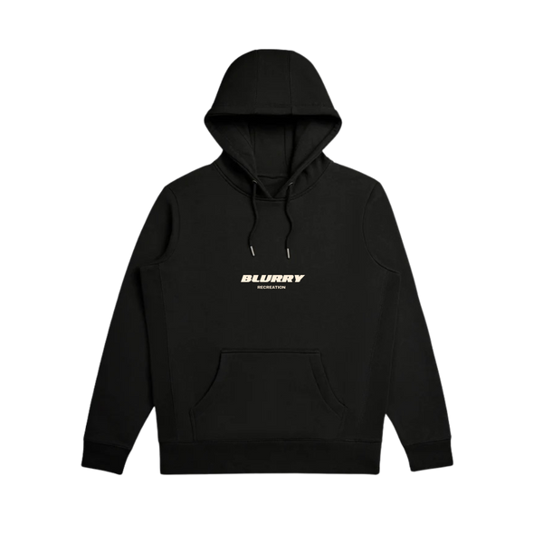 Black PLT Blurred Print Hoodie